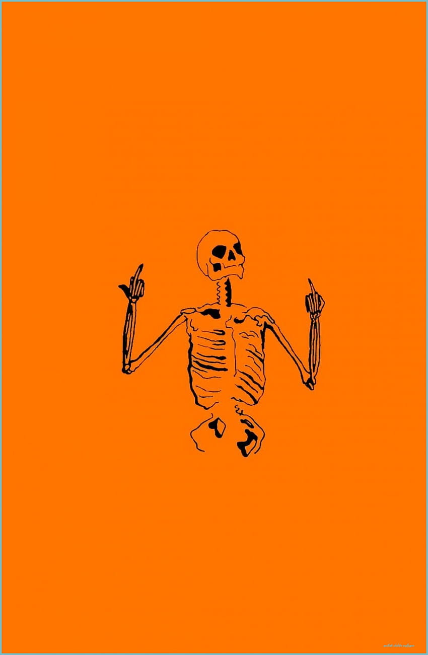 Halloween Skull Aesthetic - Top Halloween Skull - Aesthetic Skeleton, Cool Minimalist Skeleton HD phone wallpaper