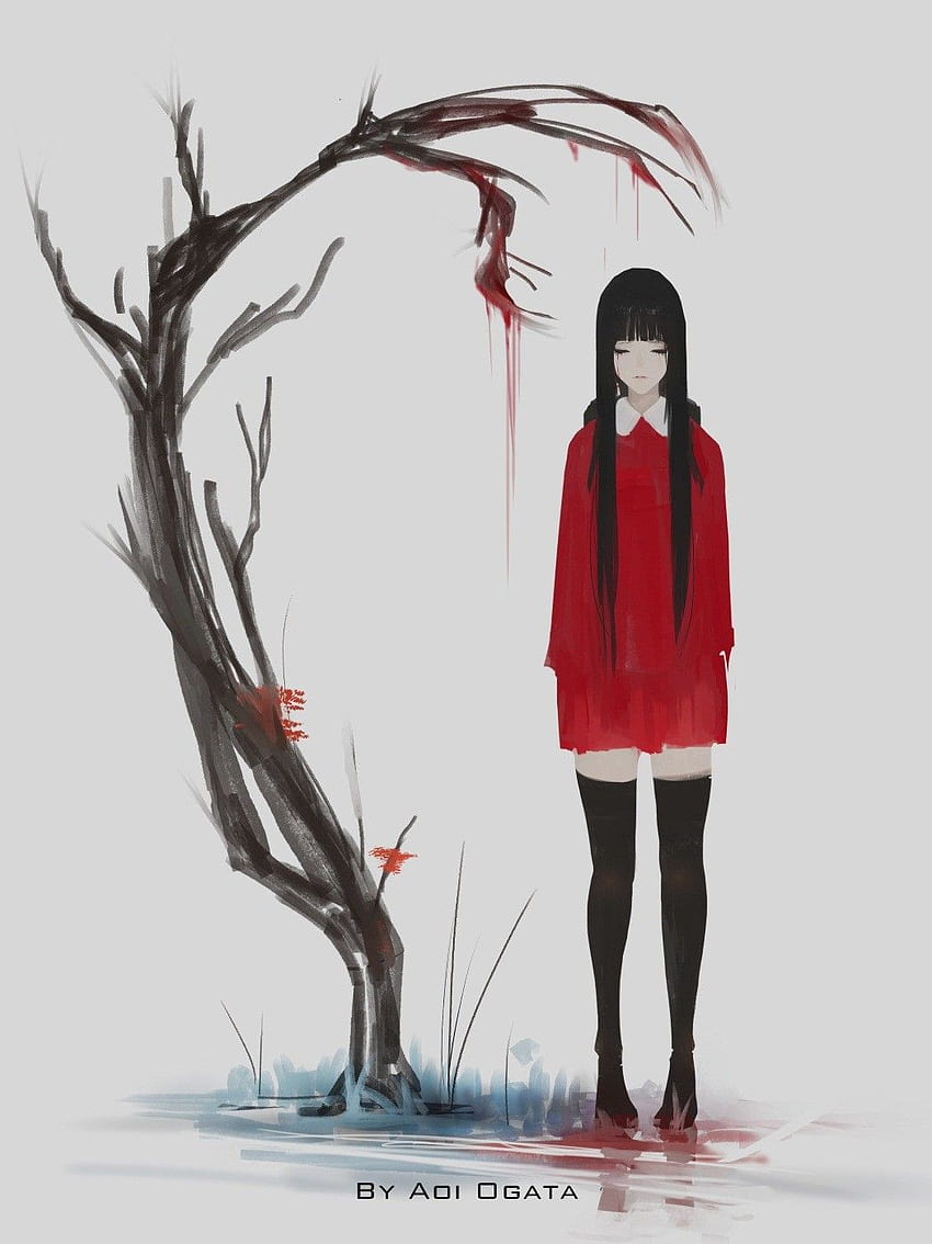 Qualcuno può fare in modo che quest'arte di Aoi Ogata si adatti a uno schermo? : Richieste Sfondo del telefono HD