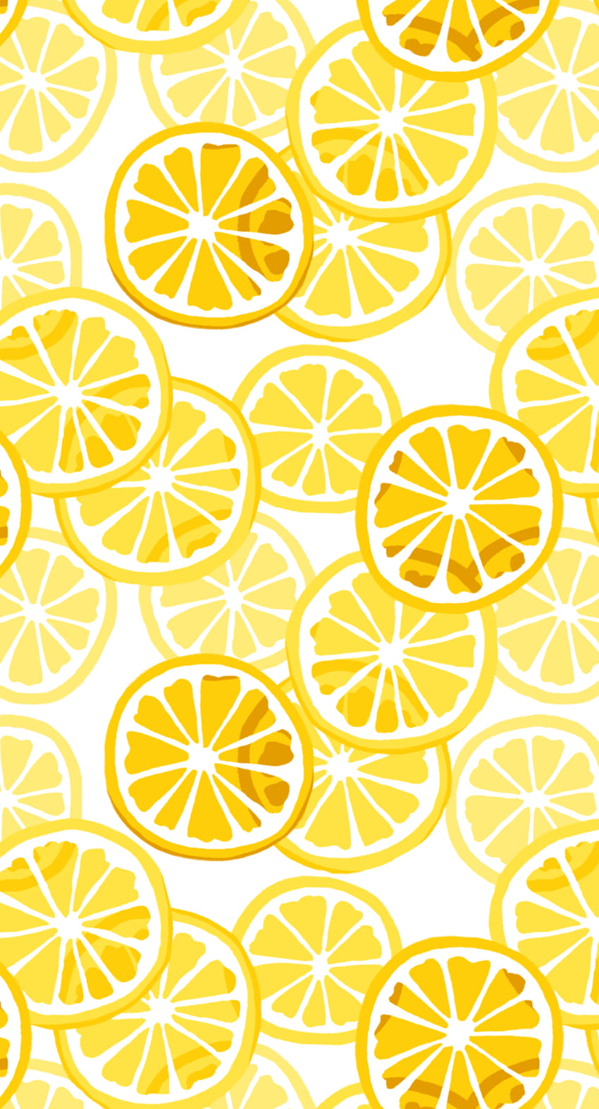 시트러스 패턴 반복: 레몬. 귀여운 HD 전화 배경 화면