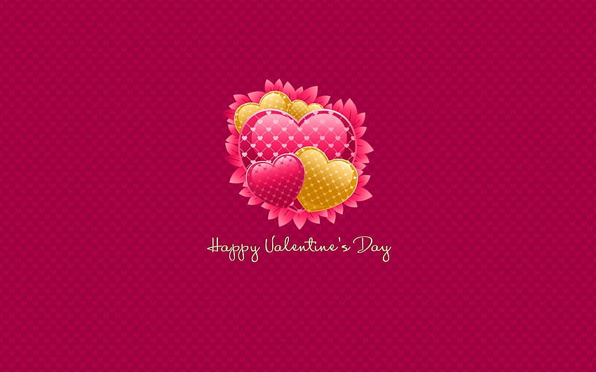 祝日, ハート, 碑文, ピンクの背景, バレンタインデー, お祝い 高画質の壁紙
