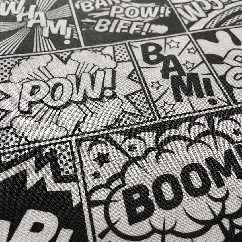Modern Comic Book Superhero Pattern Small B&W Fabric, And Giftwrap Wrapping Paper. --. Black And White Cartoon, Cartoon , Retro Comic Book HD phone wallpaper