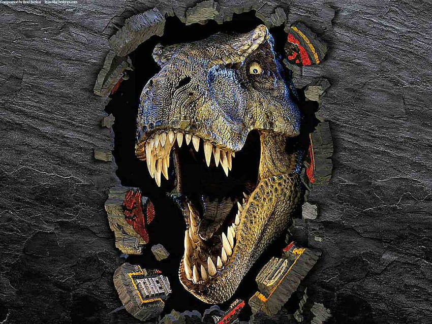 Jurassic Park T Rex, Seni Taman Jurassic Wallpaper HD