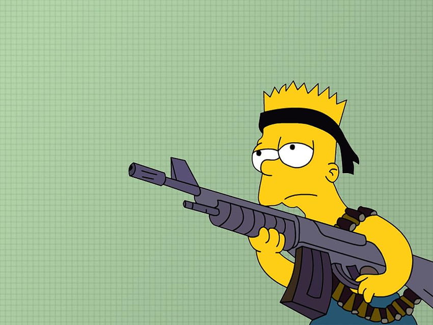 : Bart Simpson, Simpsons, ,, Bart Simpson Gangster HD wallpaper
