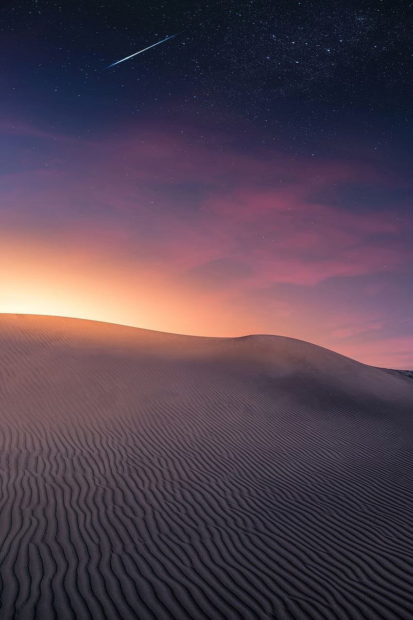 gurun abu-abu di depan sinar matahari, Tanah Gurun wallpaper ponsel HD