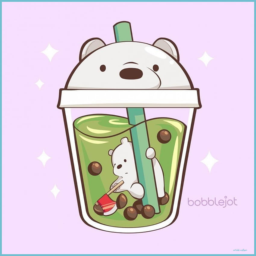 We Bare Bears Boba - Lindo Boba, Bubble Tea Anime fondo de pantalla del teléfono