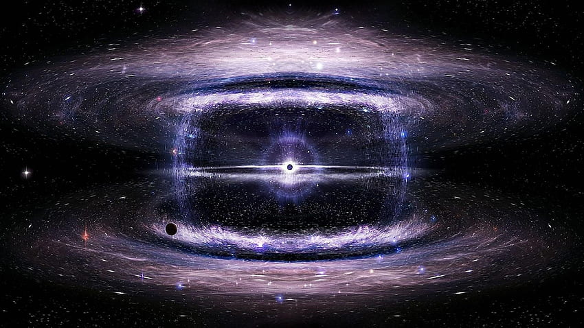 Preview black hole, space, stars, circles, universe HD wallpaper