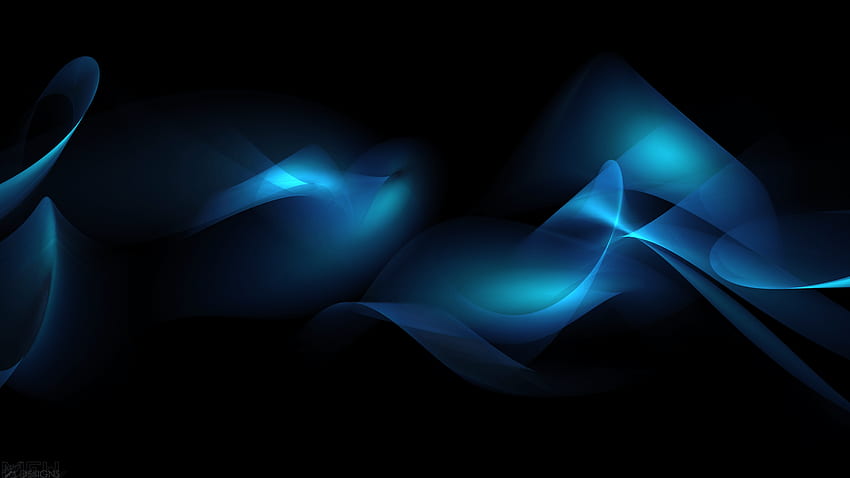 Resumen azul oscuro. Azul oscuro, abstracto, ondas, azul negro abstracto fondo de pantalla