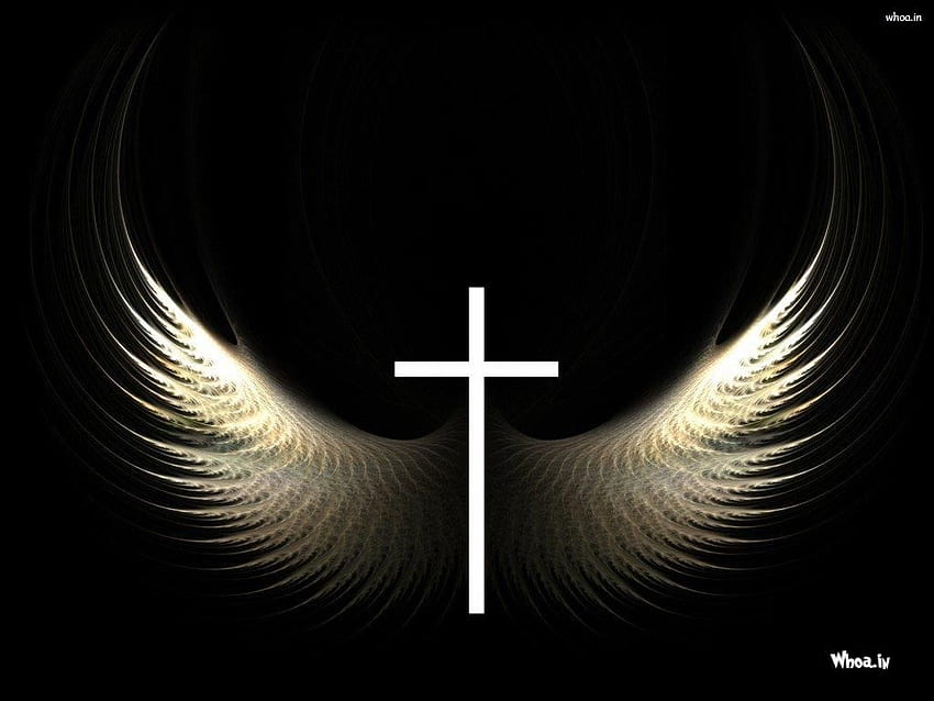 Christian Cross With Dark Background HD wallpaper