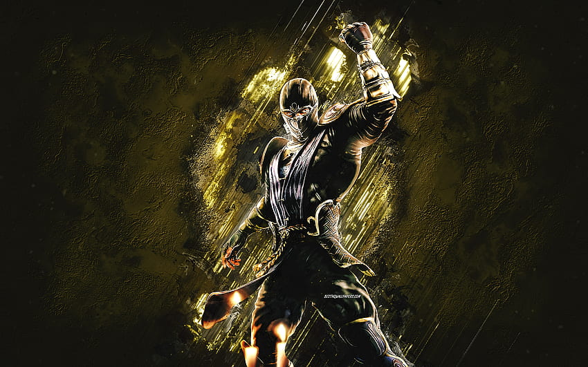 雨, Mortal Kombat, 緑の石の背景, Mortal Kombat 11, Rain グランジ アート, Mortal Kombat のキャラクター, Rain Mortal Kombat, Rain のキャラクター, Rain MKX 高画質の壁紙