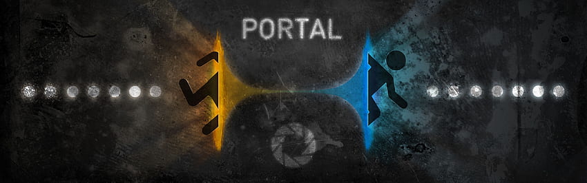 Portal-Dual-Monitor, Gaming-Dual-schirm HD-Hintergrundbild