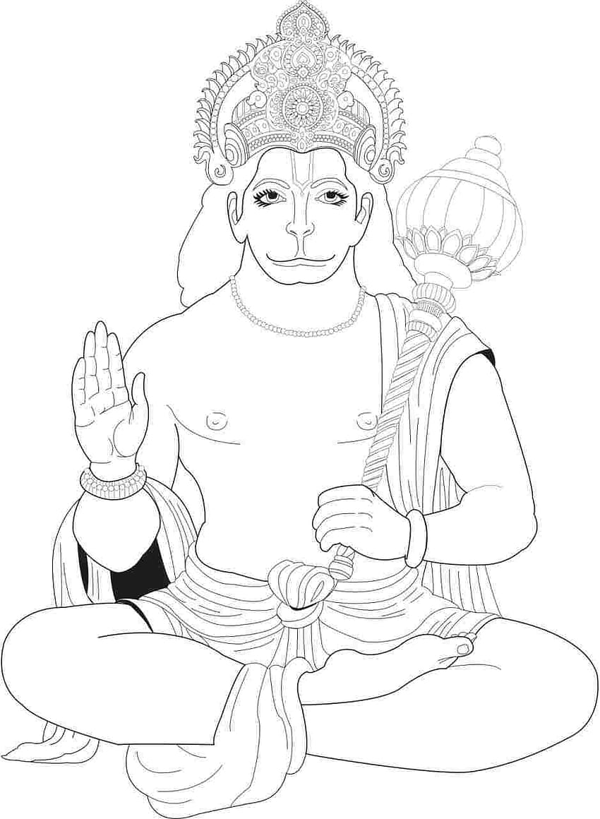 Hindu Goddess Sketch | DesiPainters.com