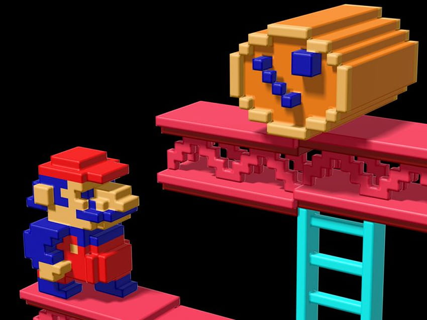 3D Mario, kong, 3d, burro, mario fondo de pantalla