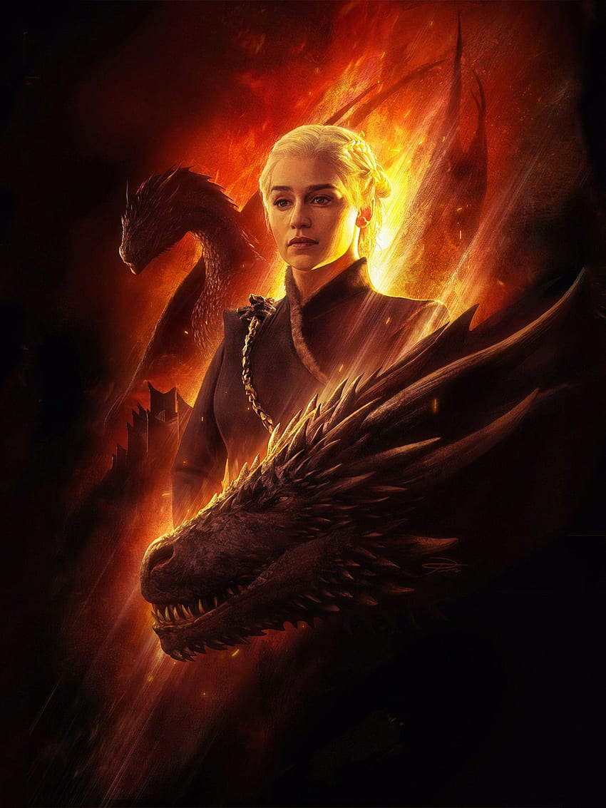 House Targaryen, Game Of Thrones, Flames, Dragon 1536X2048 HD phone wallpaper
