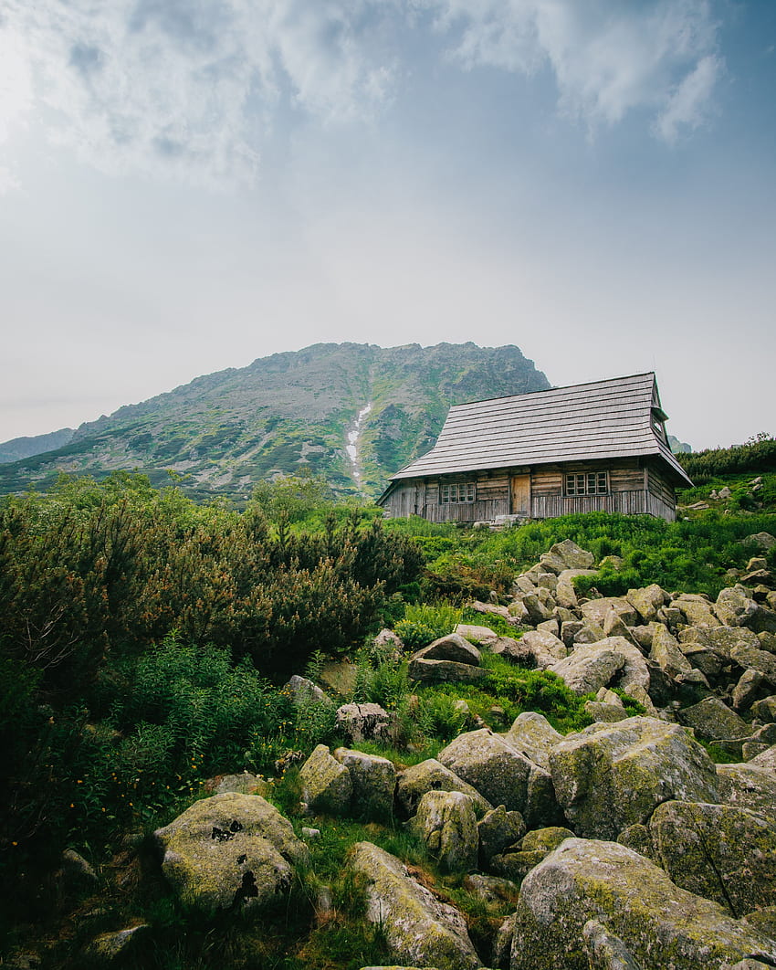 Natur, Steine, Berge, Haus, Hang HD-Handy-Hintergrundbild