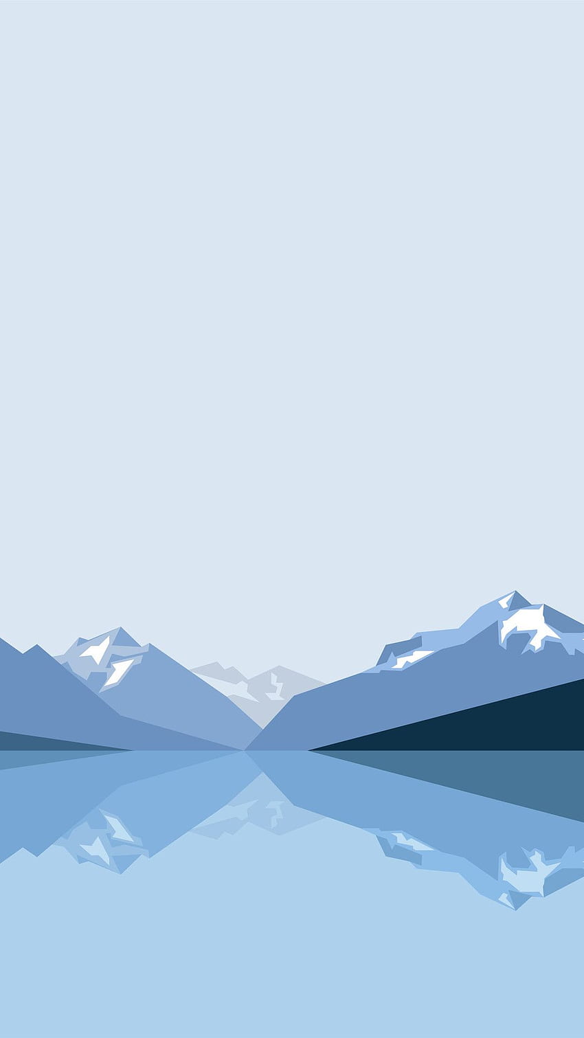 Minimalist Blue Mountains 2x - [], Blue Minimalist Phone HD phone wallpaper