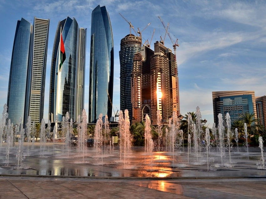 Abu Dhabi . Abu Dhabi, Skyline von Abu Dhabi HD-Hintergrundbild