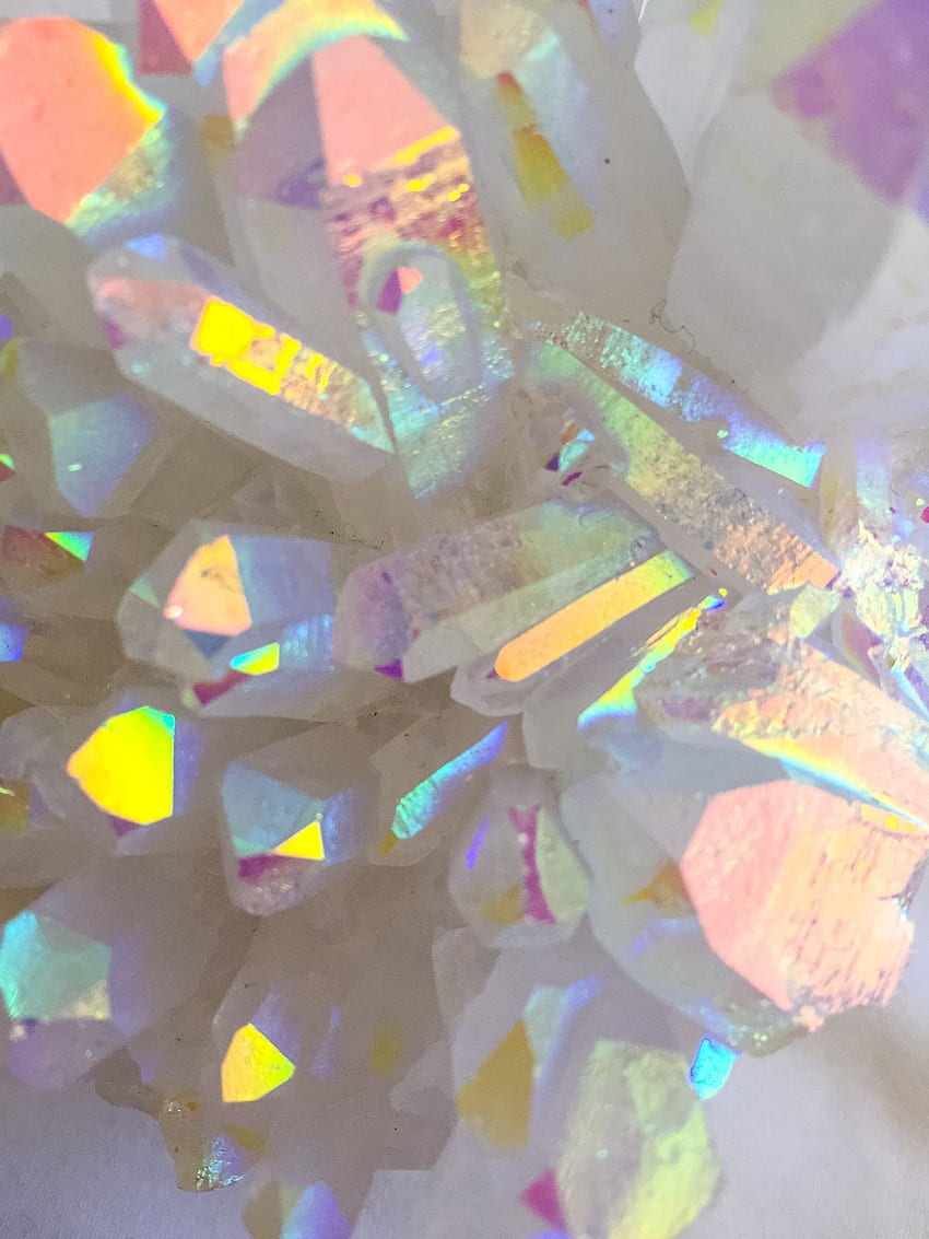 Anjo Aura Fundo de cristal de quartzo. Clique para comprar Papel de parede de celular HD