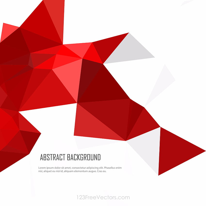 Vecteurs triangulaires. Art vectoriel et graphiques, polygone rouge Fond d'écran de téléphone HD