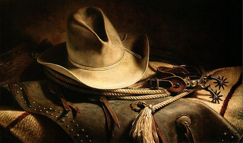 Pin Western Art Cowboy Hat Spurs [] for your , Mobile & Tablet. Explore Western Cowboy . Western Background & , Old Western and Borders HD wallpaper