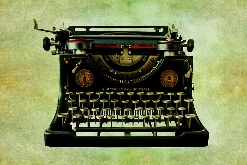Typewriter, vintage, vintage typewriter, background, -, Antique Typewriter HD wallpaper