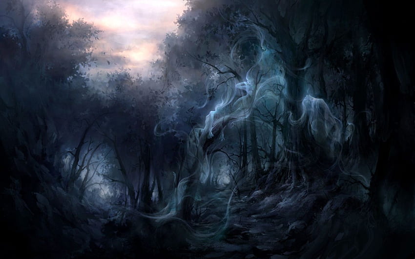 gothic forest/ ghosts. Wald tapete, Verwunschener wald, Dunklen wald HD wallpaper