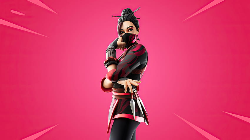 Fortnite, Red Jade outfit, game, 2020 HD wallpaper