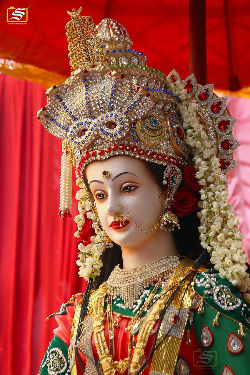 navratri mata rani ประเพณี วัด เครื่องประดับ เจ้าสาว พิธี วอลล์เปเปอร์โทรศัพท์ HD