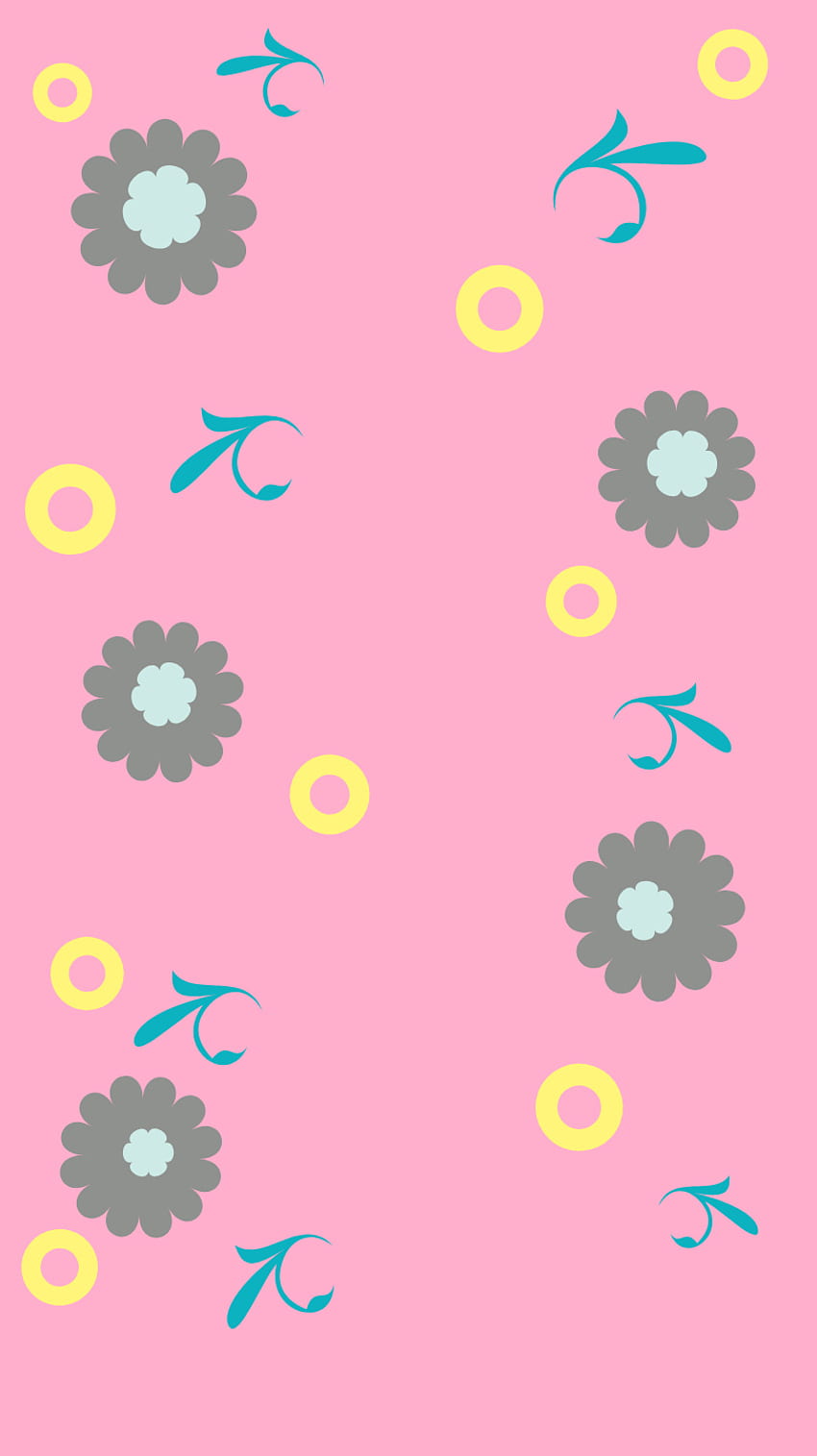 Pink Peace, flowers, circles HD phone wallpaper
