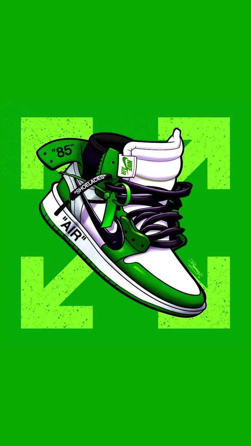 Nut Mounnalard on GREEN HEAVEN. Sneakers , Cool nike , Nike art, Green Jordan HD phone wallpaper