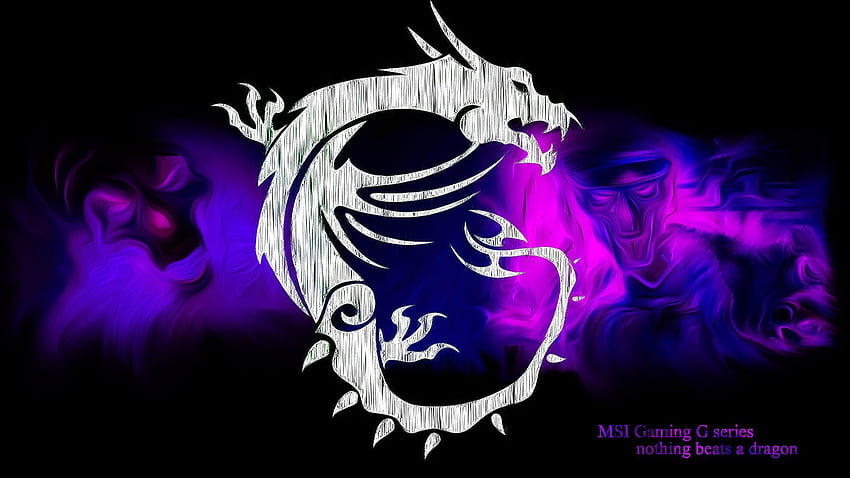 Msi Gaming Dragon, Purple и White Gaming HD тапет
