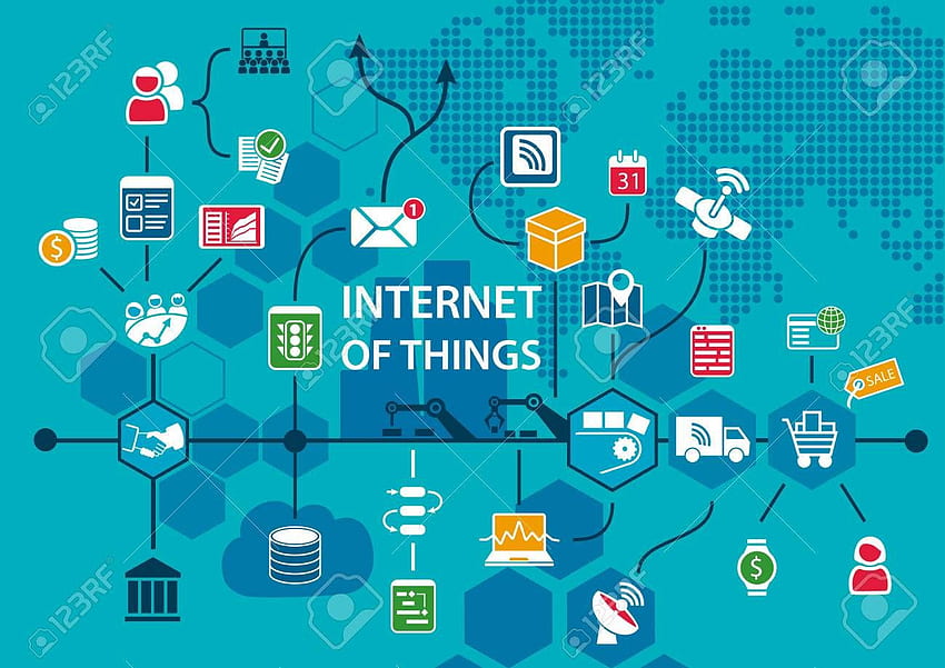 Internet Of Things IOT Conceptual Background With HD wallpaper