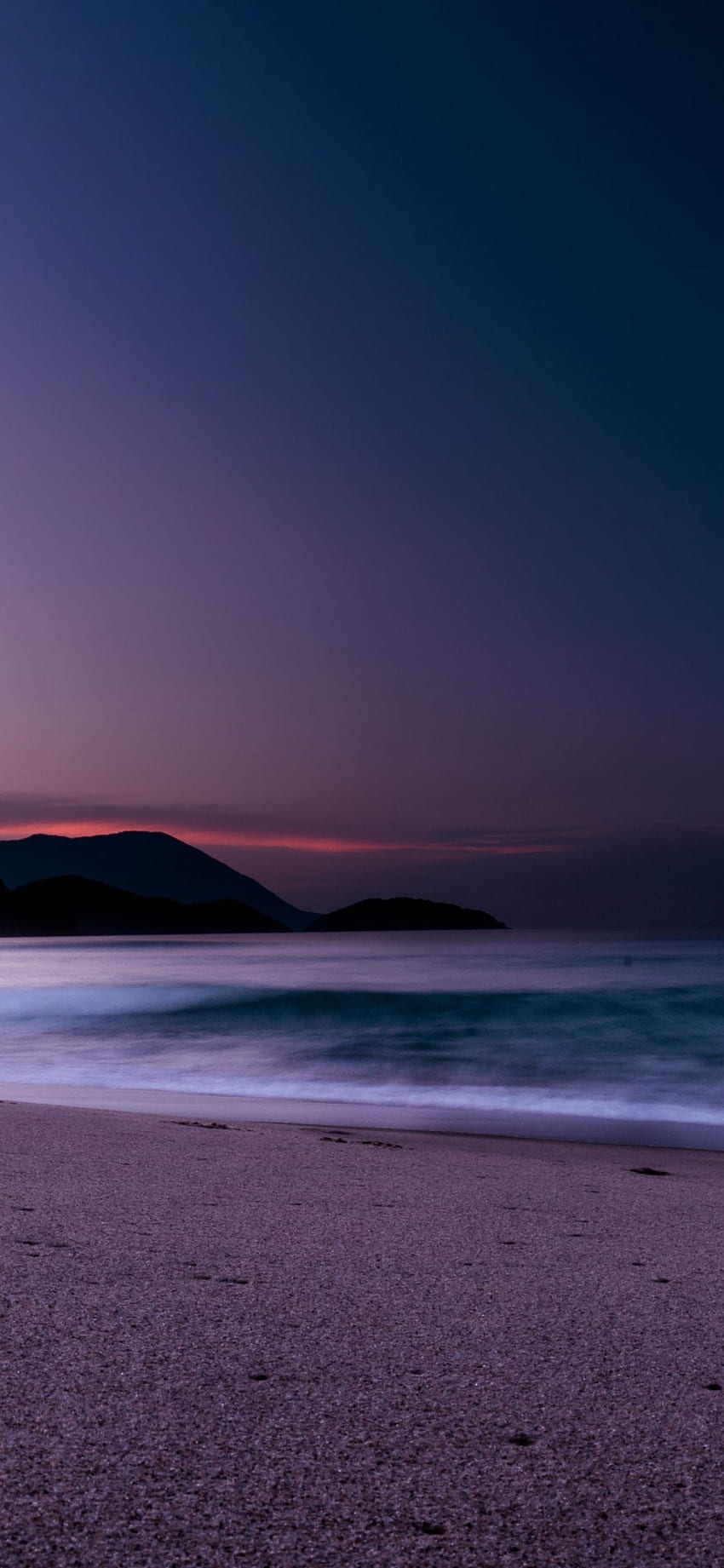 sakin, plaj, mor, gün batımı, iphone x, Purple Beach Sunset iPhone HD telefon duvar kağıdı
