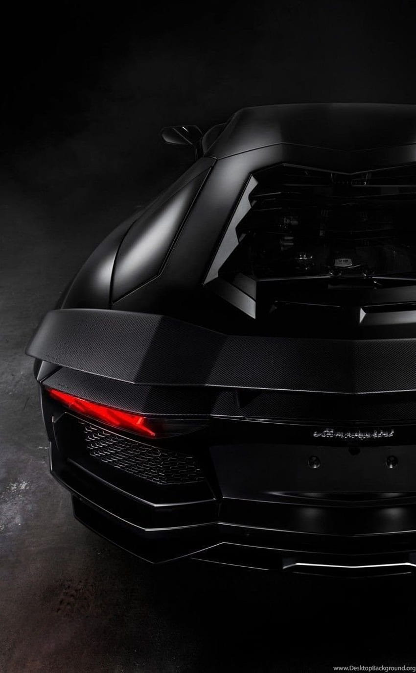 Lamborghini Aventador Mattschwarz, Dunkler Lamborghini HD-Handy-Hintergrundbild
