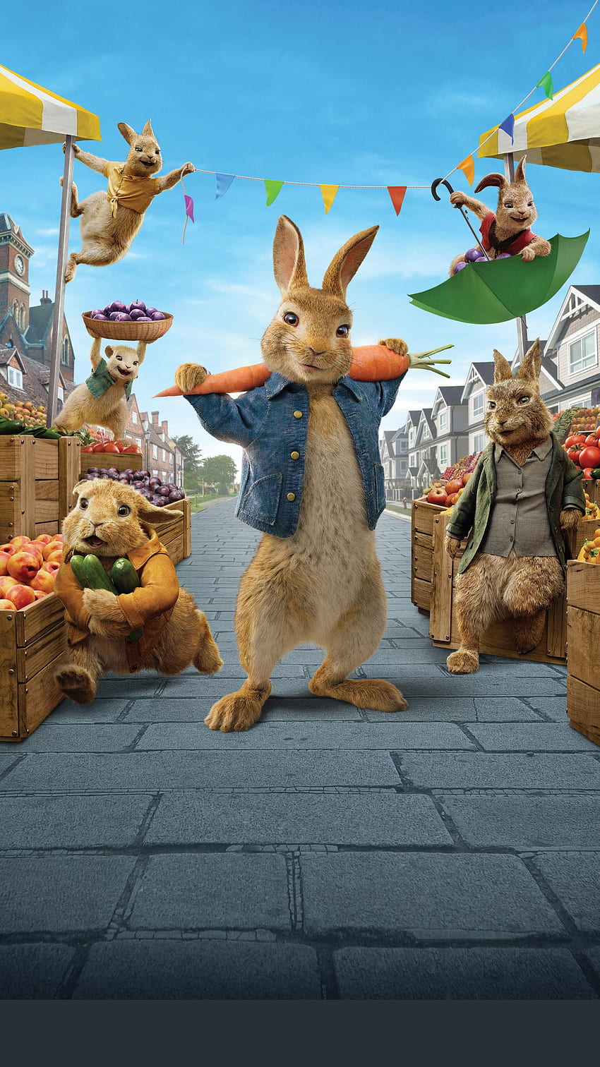 Peter Rabbit 2: El fugitivo (2022) película fondo de pantalla del teléfono