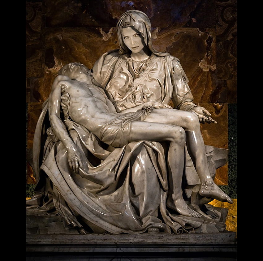 Michelangelo-Pieta-michelle phieffer, phieffer, hot, religeous, cool, michelle, italy, pieta, michelangelo HD wallpaper