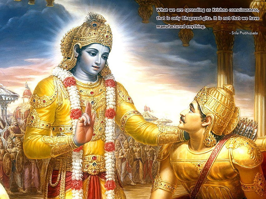 Señor Krishna y Arjuna, Mahabharat fondo de pantalla