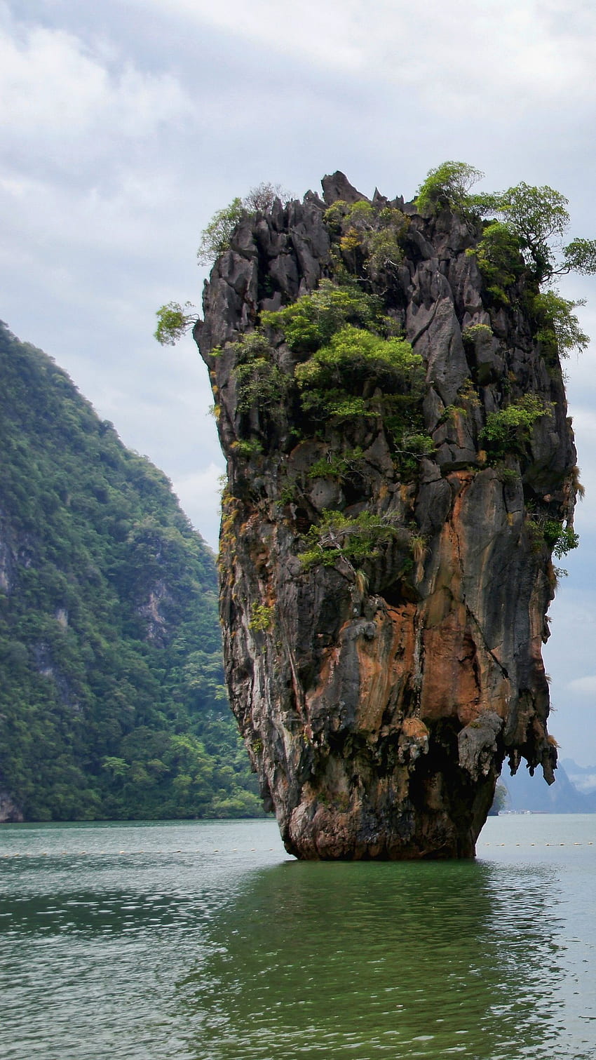 тайланд iphone, скала, скала, klippe, крайбрежни и океански релефи, формация, разкритие, островче, нос, море, вода - целувка HD тапет за телефон