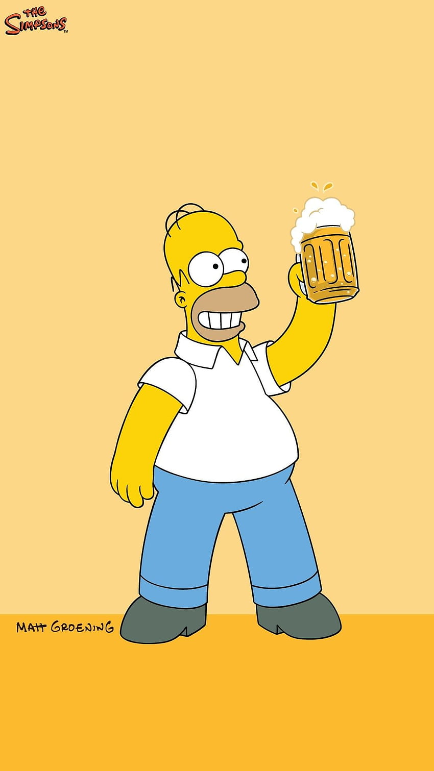 The Simpsons'ta Oscar Benitez. Homer simpson birası, Bart simpson sanatı, Homer simpson HD telefon duvar kağıdı