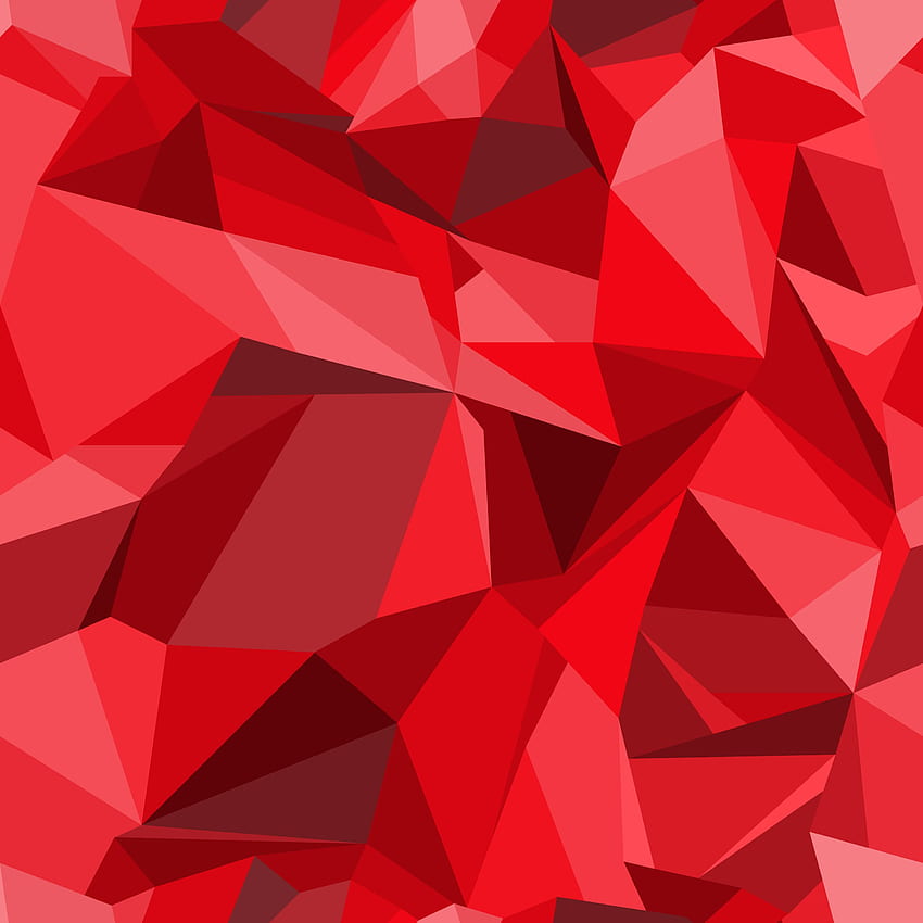 พื้นหลังรูปหลายเหลี่ยม รูปหลายเหลี่ยม รูปหลายเหลี่ยมสีแดง วอลล์เปเปอร์โทรศัพท์ HD