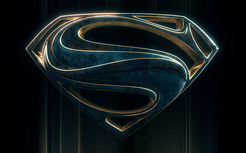 (1600×1000)用のスーパーマンマン・オブ・スティールのロゴ。 スーパーマン マン・オブ・スティール、マン・オブ・スティール、スーパーマン ロゴ 高画質の壁紙
