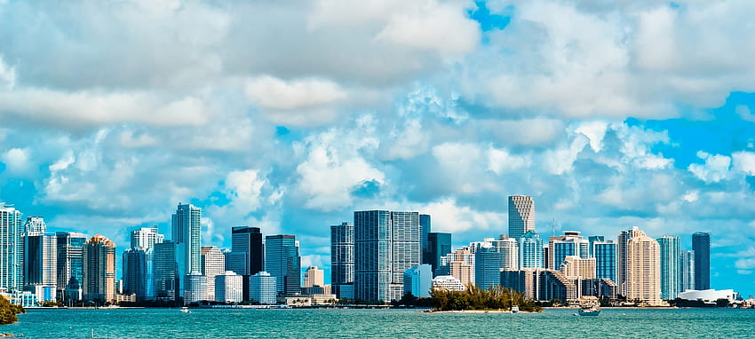 都市, 空, 雲, アメリカ合衆国, 建物, アメリカ合衆国, アメリカ, マイアミ, フロリダ, マイアミ ビーチ、高層ビル 高画質の壁紙