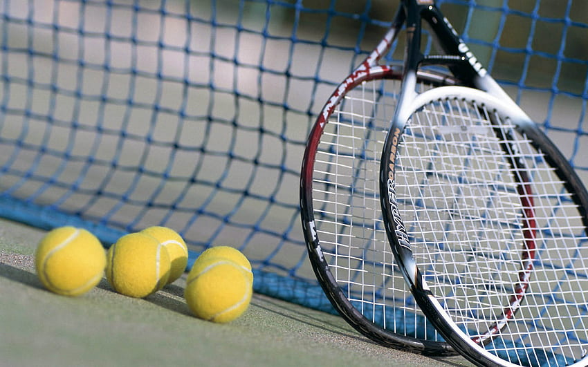 ไม้เทนนิสและตาข่าย - - วอลล์เปเปอร์ HD