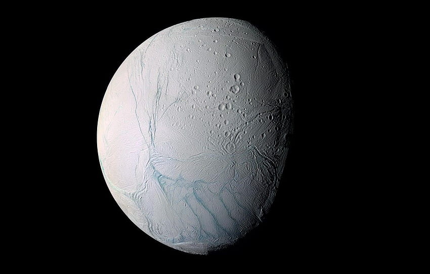 planeta, Encélado, Sistema Solar, lua de Saturno papel de parede HD