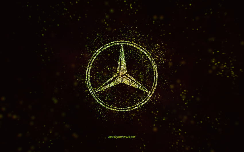 Mercedes-Benz glitter logo, , black background, Mercedes-Benz logo, lime  glitter art, Mercedes-Benz, creative art, Mercedes-Benz lime glitter logo, Mercedes  logo HD wallpaper | Pxfuel