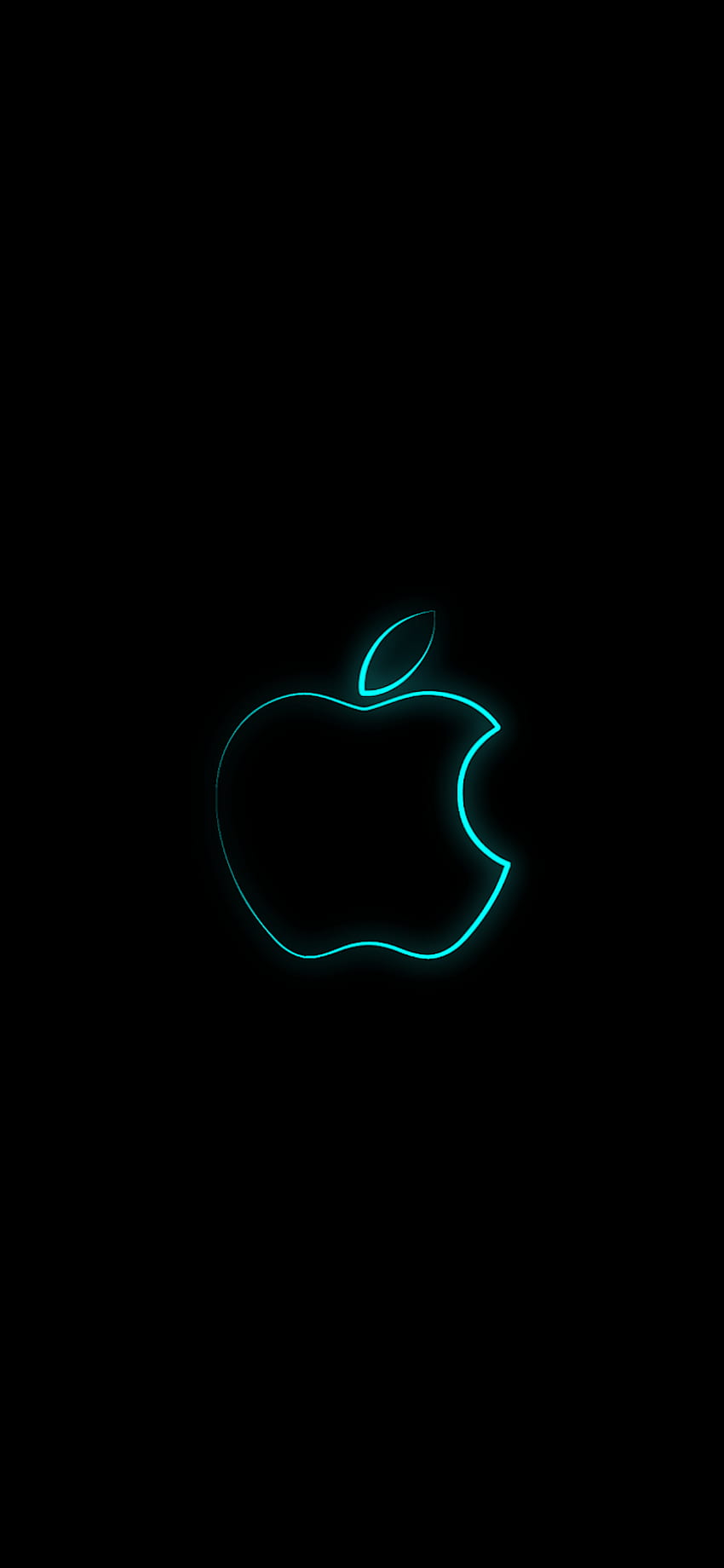 iphone - Apple-Logo-Neoneffekt. iZe HD-Handy-Hintergrundbild