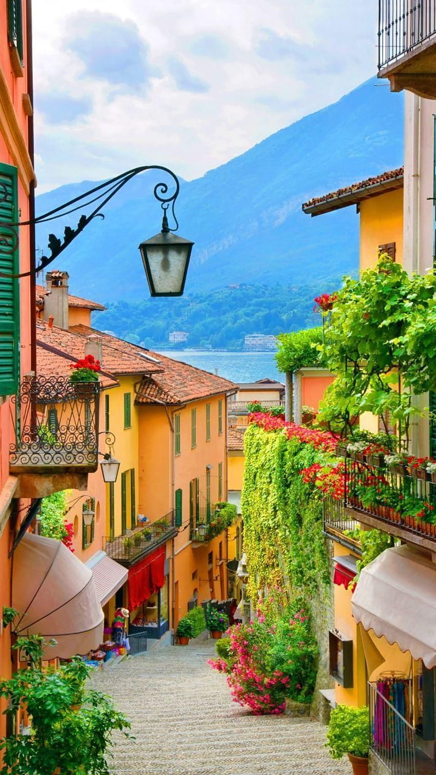 . Piękne miejsca, Jezioro Como Włochy, Como Włochy, Bellagio Włochy Tapeta na telefon HD