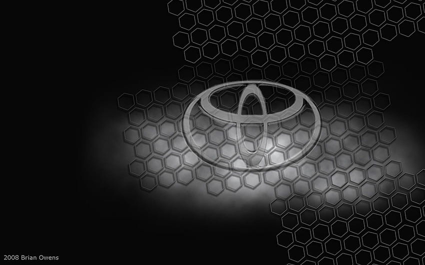 Fundo de design do logotipo da marca Toyota. Toyota papel de parede HD