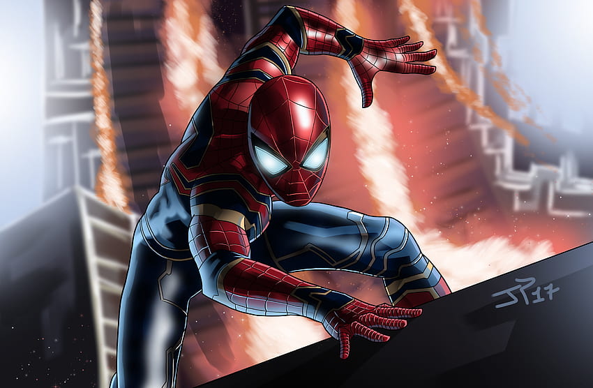 Spider-man, Avengers: Infinity War, movie, art HD wallpaper
