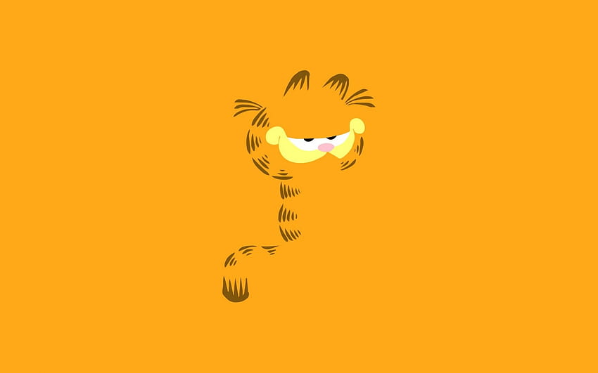 minimalist art vector garfield smile yellow backgroundjpg [] for your , Mobile & Tablet. Explore Garfield s. Garfield s, Garfield s, Garfield HD wallpaper
