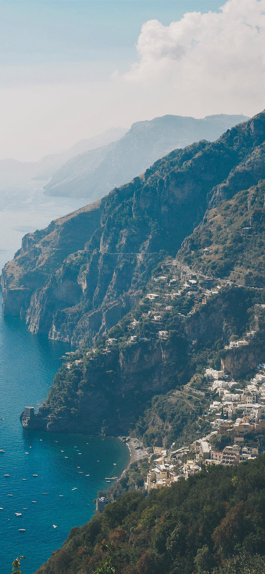 Costa de Amalfi iPhone X fondo de pantalla del teléfono